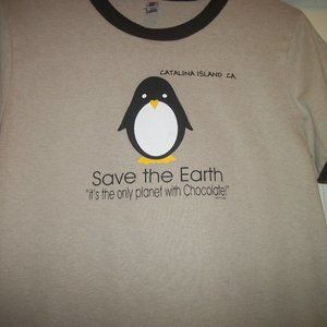 RETRO  PENQUIN CATALINA ISLAND PENQUIN TEE SAVE THE EARTH M